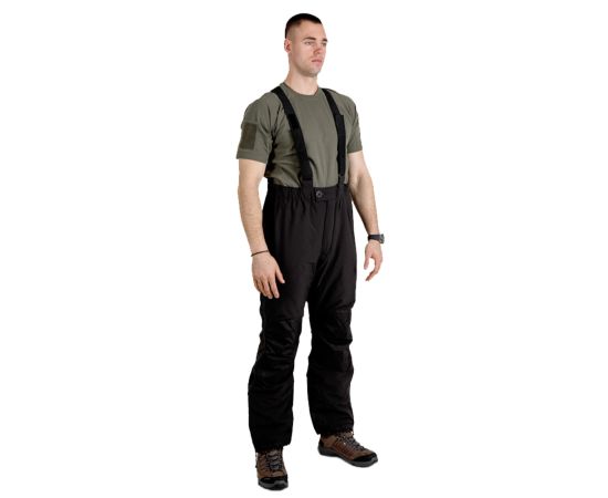 Зимние мужские черные брюки с подтяжками Mont Blanc Gen 2 Black, Размер брюк / рост: 56-58/182-188, фото 2