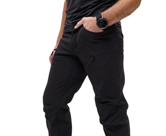 Мужские брюки черные Soft Shell Spartan Black, Размер брюк / рост: 60-62/182, фото 7