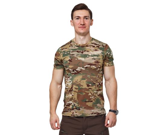Тактична військова футболка чоловіча Cross Multicam, Розмір: 44-46 (S), зображення 2