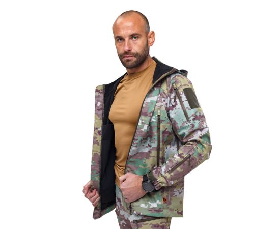 Демисезонная мужская куртка для охоты Soft Shell Spartan Util Cam, Размер: 48-50 (M), фото 2 Демисезонная мужская куртка для охоты Soft Shell Spartan Util Cam, Размер: 48-50 (M), фото 2