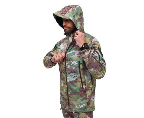 Демисезонная мужская куртка для охоты Soft Shell Spartan Util Cam, Розмір: 44-46 (S), зображення 5