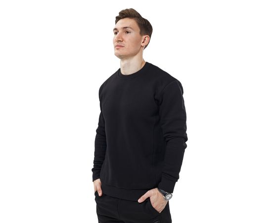 Черный свитшот мужской Warm Black, Размер: 44-46 (S), фото 2 Черный свитшот мужской Warm Black, Размер: 44-46 (S), фото 2