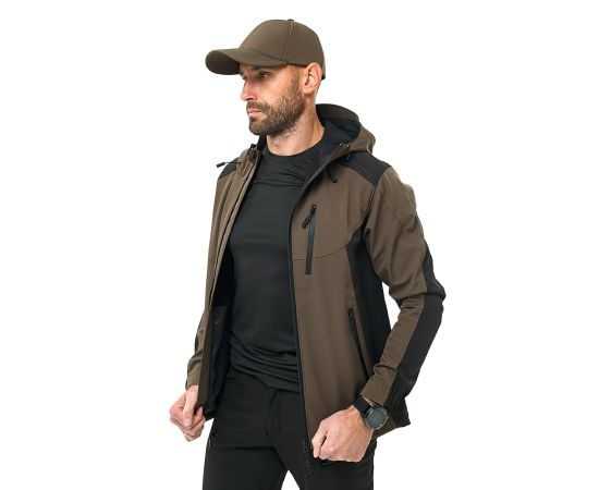 Куртка Soft Shell Predator Olive/Black, Розмір: 56-58 (XL), зображення 2 Куртка Soft Shell Predator Olive/Black, Розмір: 56-58 (XL), зображення 2