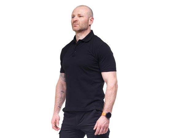 Черная мужская футболка Polo Serious, Размер: 40-42 (XS)