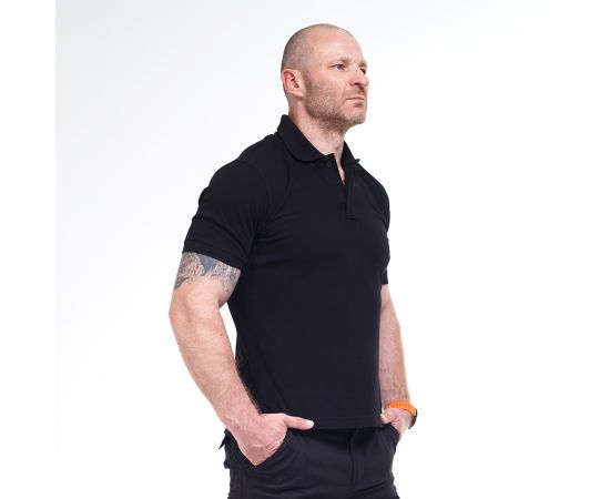 Черная мужская футболка Polo Serious, Размер: 60-62 (XXL), фото 3