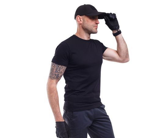 Футболка мужская черная Jersey Black, Размер: 48-50 (M)