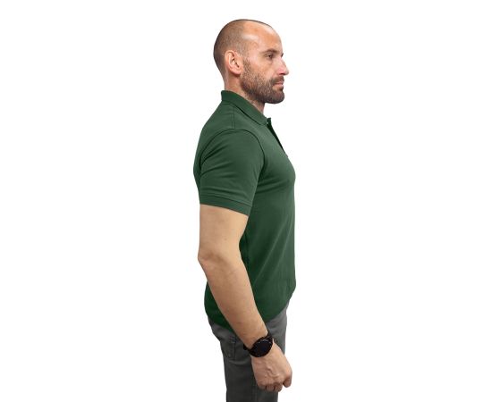 Мужская футболка поло олива Serious 100% хлопок, Размер: 44-46 (S), фото 3