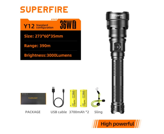 Фонарь Superfire Y12, фото 4