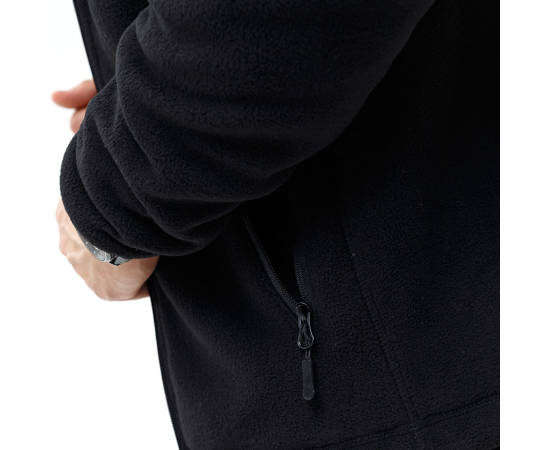 Чоловіча чорна флісова куртка з капюшоном Viking Black, Розмір: 64-66 (XXXL), зображення 8
