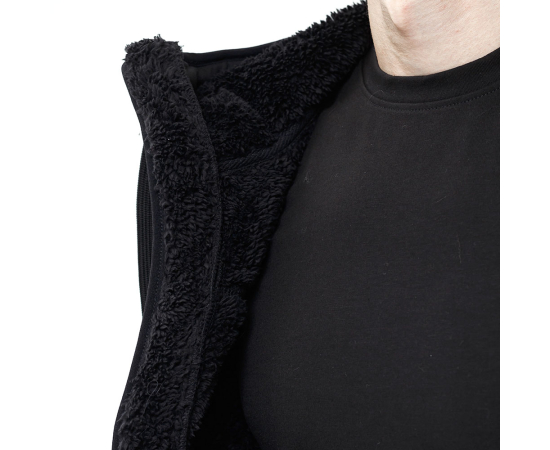 Чоловіча чорна флісова куртка з капюшоном Viking Black, Розмір: 62-60 (XXL), зображення 6