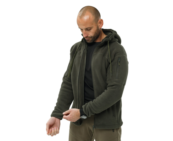 Мужская флисовая куртка с капюшоном Viking Olive, Размер: 64-66 (XXXL), фото 3