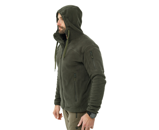 Мужская флисовая куртка с капюшоном Viking Olive, Размер: 60-62 (XXL), фото 4 Мужская флисовая куртка с капюшоном Viking Olive, Размер: 60-62 (XXL), фото 4