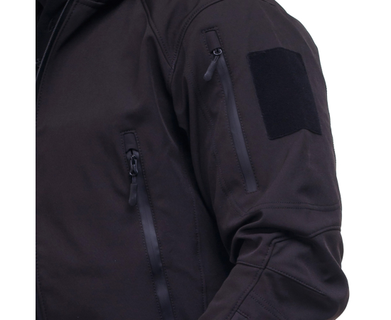 Тактическая куртка Soft Shell Spartan Police Black черная с капюшоном, Размер: 48-50 (M), фото 21 Тактическая куртка Soft Shell Spartan Police Black черная с капюшоном, Размер: 48-50 (M), фото 21