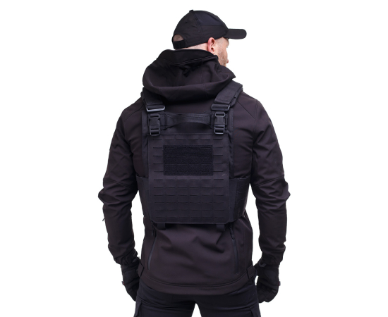 Тактическая куртка Soft Shell Spartan Police Black черная с капюшоном, Размер: 48-50 (M), фото 11 Тактическая куртка Soft Shell Spartan Police Black черная с капюшоном, Размер: 48-50 (M), фото 11