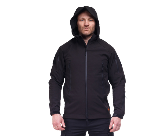 Тактическая куртка Soft Shell Spartan Police Black черная с капюшоном, Размер: 40-42 (XS), фото 8 Тактическая куртка Soft Shell Spartan Police Black черная с капюшоном, Размер: 40-42 (XS), фото 8