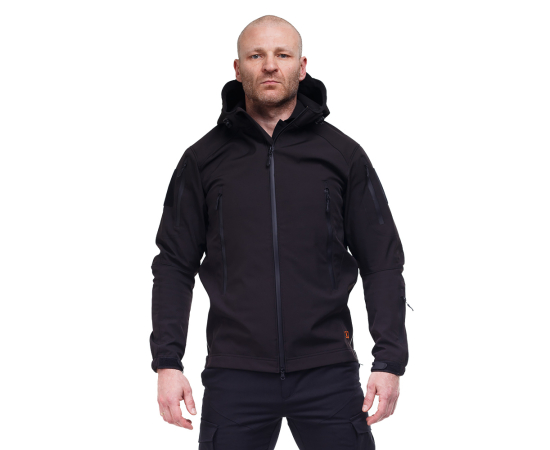 Тактична куртка Soft Shell Spartan Police Black чорна з капюшоном, Розмір: 64-66 (XXXL), зображення 9 Тактична куртка Soft Shell Spartan Police Black чорна з капюшоном, Розмір: 64-66 (XXXL), зображення 9
