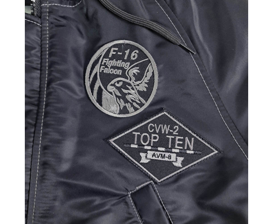 Зимова куртка Аляска чоловіча чорна N-3B Top Gun Black, Розмір: 40-42 (XS), зображення 18 Зимова куртка Аляска чоловіча чорна N-3B Top Gun Black, Розмір: 40-42 (XS), зображення 18