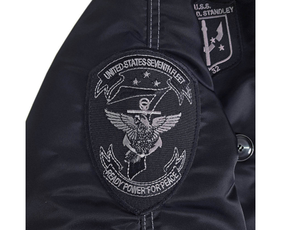 Зимова куртка Аляска чоловіча чорна N-3B Top Gun Black, Розмір: 40-42 (XS), зображення 24 Зимова куртка Аляска чоловіча чорна N-3B Top Gun Black, Розмір: 40-42 (XS), зображення 24