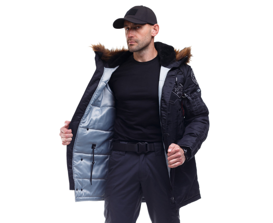 Зимова куртка Аляска чоловіча чорна N-3B Top Gun Black, Розмір: 40-42 (XS), зображення 5 Зимова куртка Аляска чоловіча чорна N-3B Top Gun Black, Розмір: 40-42 (XS), зображення 5