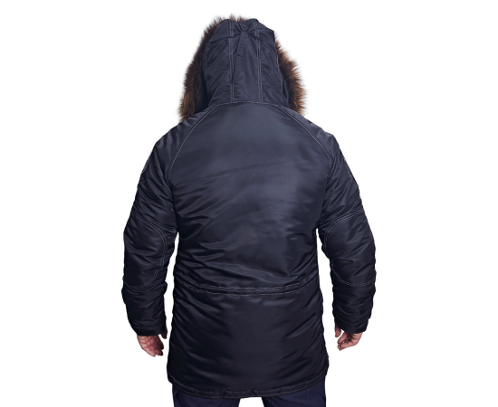 Зимова куртка Аляска чоловіча чорна N-3B Top Gun Black, Розмір: 40-42 (XS), зображення 9 Зимова куртка Аляска чоловіча чорна N-3B Top Gun Black, Розмір: 40-42 (XS), зображення 9