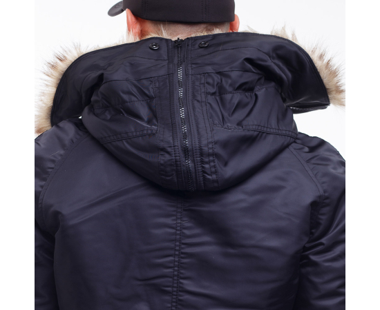 Зимняя куртка бомбер мужская N-2B Slim Black черная, Размер: 48-50 (M), фото 13