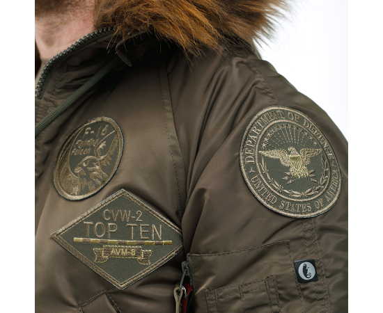 Куртка Аляска зимова N-3B slim Tundra Top Gun, Розмір: 40-42 (XS), зображення 14