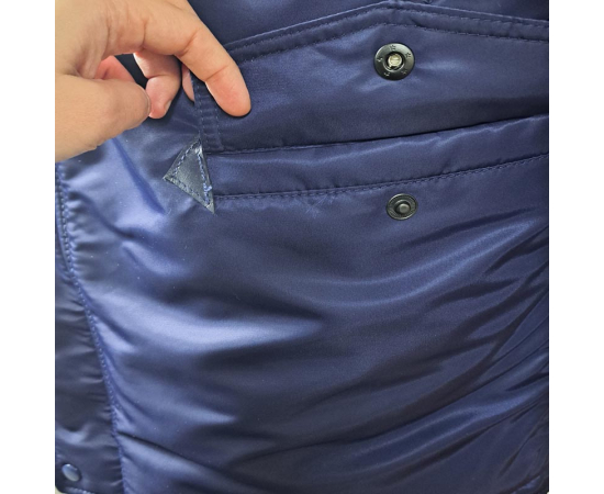 Мужская куртка Аляска синяя Slim Fit N-3B Navy, Размер: 64-66 (XXXL), фото 18