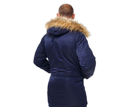 Мужская куртка Аляска синяя Slim Fit N-3B Navy, Размер: 64-66 (XXXL), фото 5