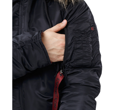 Куртка Аляска чоловіча зимова Slim Fit N-3B Black, Розмір: 44-46 (S), зображення 7