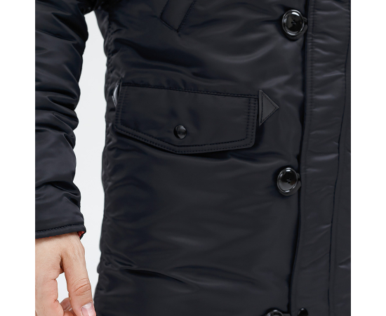 Куртка Аляска чоловіча зимова Slim Fit N-3B Black, Розмір: 48-50 (M), зображення 12 Куртка Аляска чоловіча зимова Slim Fit N-3B Black, Розмір: 48-50 (M), зображення 12