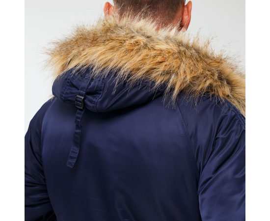 Чоловіча куртка Аляска синя Slim Fit N-3B Navy, Розмір: 44-46 (S), зображення 10 Чоловіча куртка Аляска синя Slim Fit N-3B Navy, Розмір: 44-46 (S), зображення 10