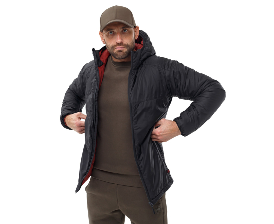 Мужская куртка черная с капюшоном Dufour Black, Размер: 48-50 (M), фото 6