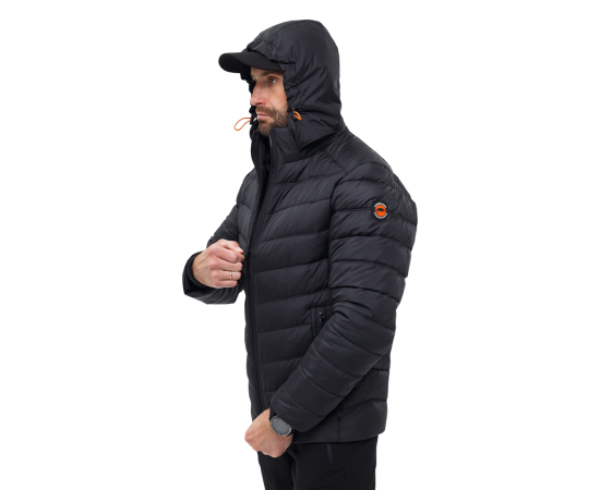 Чорна стьобана куртка чоловіча з капюшоном Proxima Black, Розмір: 62-60 (XXL), зображення 6