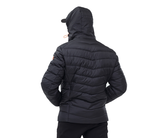 Чорна стьобана куртка чоловіча з капюшоном Proxima Black, Розмір: 62-60 (XXL), зображення 7