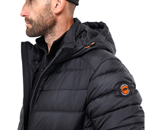 Чорна стьобана куртка чоловіча з капюшоном Proxima Black, Розмір: 62-60 (XXL), зображення 10