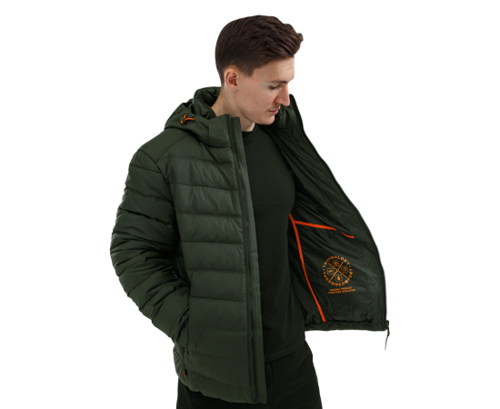 Мужская куртка олива с капюшоном Proxima Olive, Размер: 52-54 (L), фото 3