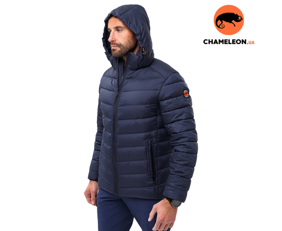 Синяя мужская куртка спортивная с капюшоном Proxima Navy, Размер: 56-58 (XL)
