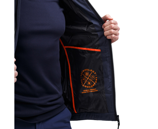 Синяя мужская куртка спортивная с капюшоном Proxima Navy, Размер: 60-62 (XXL), фото 10