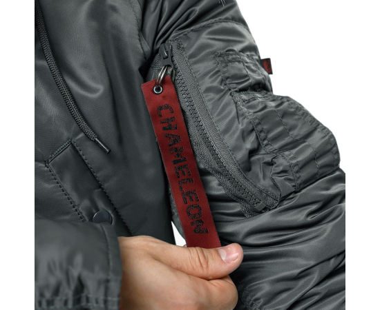 Сіра чоловіча куртка Аляска Slim Fit N-3B Gray подовжена, Розмір: 48-50 (M), зображення 19