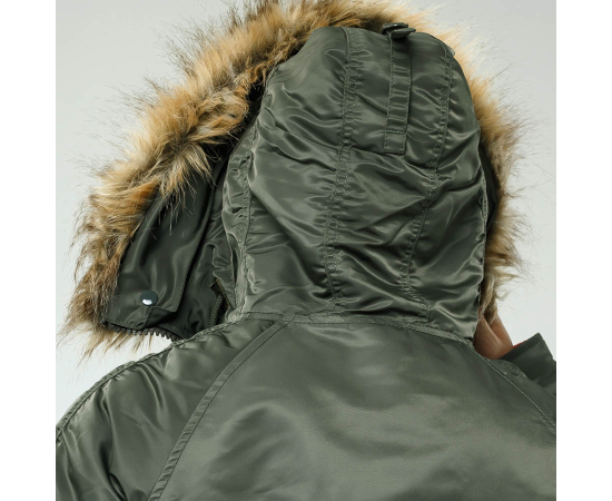 Чоловіча куртка Аляска Slim Fit N-3B Olive, Розмір: 56-58 (XL), зображення 8
