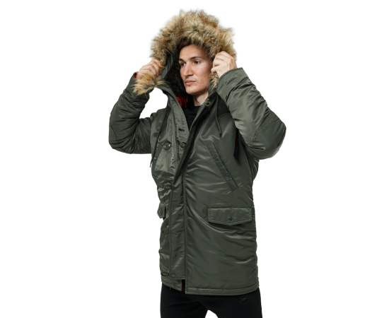 Мужская куртка Аляска Slim Fit N-3B Olive, Размер: 44-46 (S), фото 2 Мужская куртка Аляска Slim Fit N-3B Olive, Размер: 44-46 (S), фото 2