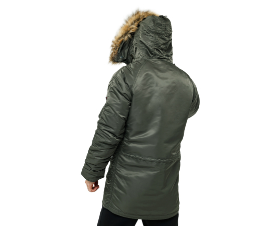 Чоловіча куртка Аляска Slim Fit N-3B Olive, Розмір: 62-60 (XXL), зображення 3