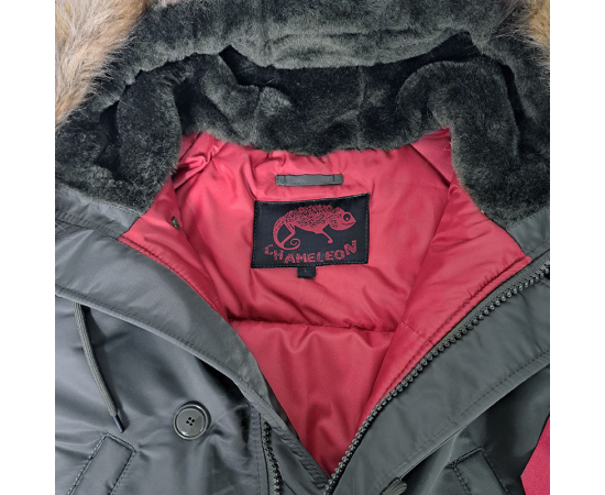 Сіра чоловіча куртка Аляска Slim Fit N-3B Gray подовжена, Розмір: 40-42 (XS), зображення 26