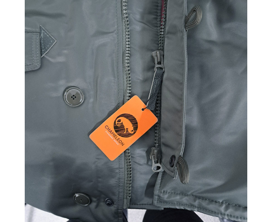 Сіра чоловіча куртка Аляска Slim Fit N-3B Gray подовжена, Розмір: 64-66 (XXXL), зображення 27