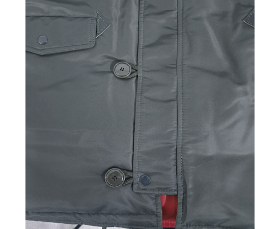 Сіра чоловіча куртка Аляска Slim Fit N-3B Gray подовжена, Розмір: 56-58 (XL), зображення 28