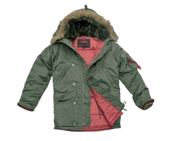 Чоловіча куртка Аляска Slim Fit N-3B Olive, Розмір: 56-58 (XL), зображення 6