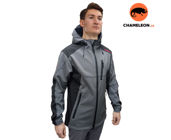 Куртка Soft Shell Predator Grey/Black, Размер: 44-46 (S)