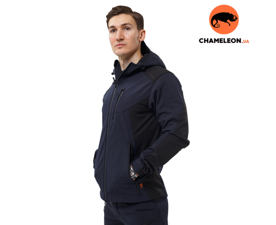 Куртка Soft Shell Predator Navy/Black, Розмір: 62-60 (XXL)