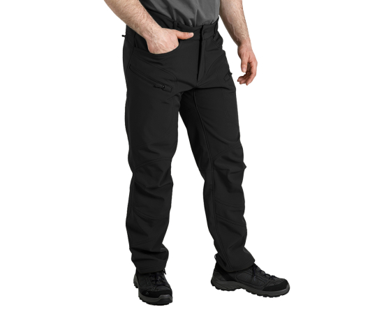 Мужские брюки черные Soft Shell Spartan Black, Размер брюк / рост: 44-46/176, фото 4 Мужские брюки черные Soft Shell Spartan Black, Размер брюк / рост: 44-46/176, фото 4