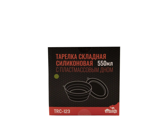 Тарелка Tramp силиконовая с пластиковым дном 550 мл Olive, фото 5